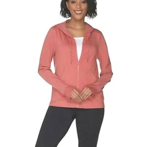 AnyBody Move Zip Up Jacket Rose Parfait NEW